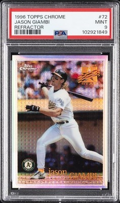 1996 TOPPS CHROME REFRACTOR #72 JASON GIAMBI PSA 9 | eBay