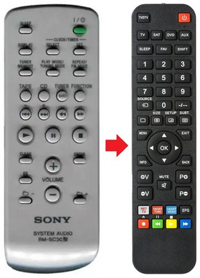 Fernbedienung geeignet für SONY CMT-GPZ7 | CMTBX3 | CMTEH10
