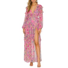 For Love & Lemons Annie Floral Maxi Dress Size Medium Romantic Pink Sold Out 