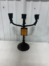 NEW John Derian Halloween Black Dripping Candalabra 12" X 10" Cast Aluminum