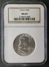 1953 S 50c Franklin Silver Half Dollar NGC MS64