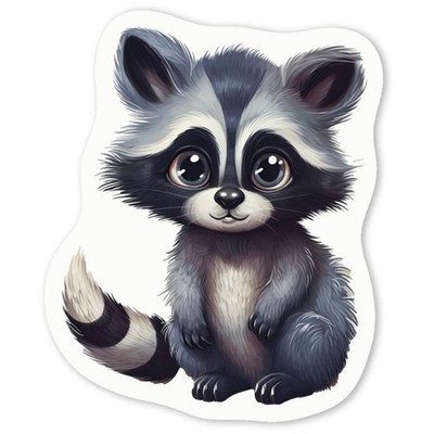 Aufkleber Sticker ''Baby Waschbär'' (DW039484)