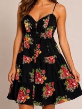 American Eagle Tiered Floral Sundress, Size 4