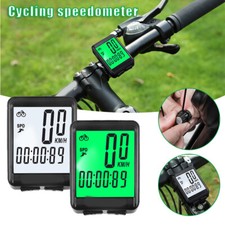 Wireless Cycling Bike Bicycle LCD Cycle Speedometer Computer Odometer Waterproof