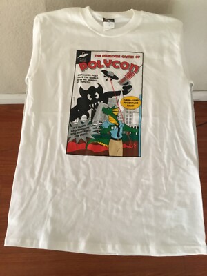THE AWSOME GAMES OF POLYCON T SHIRT Haynes Beefy T  Size S (34-36)