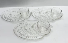Vintage  Homestead Snack Set by Federal Glass 3 Sets