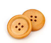 30 Premium HolzknöPfe 20Mm Natur Orange 4-Loch Rund NäHen Basteln Knopf KnöPfe