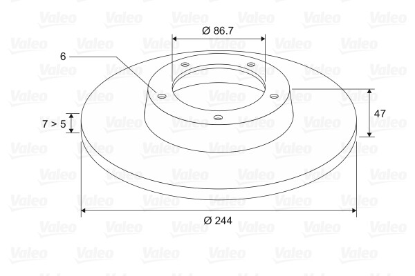 Valeo 186128 Disque de frein avant de 280mm pour berlines familiales