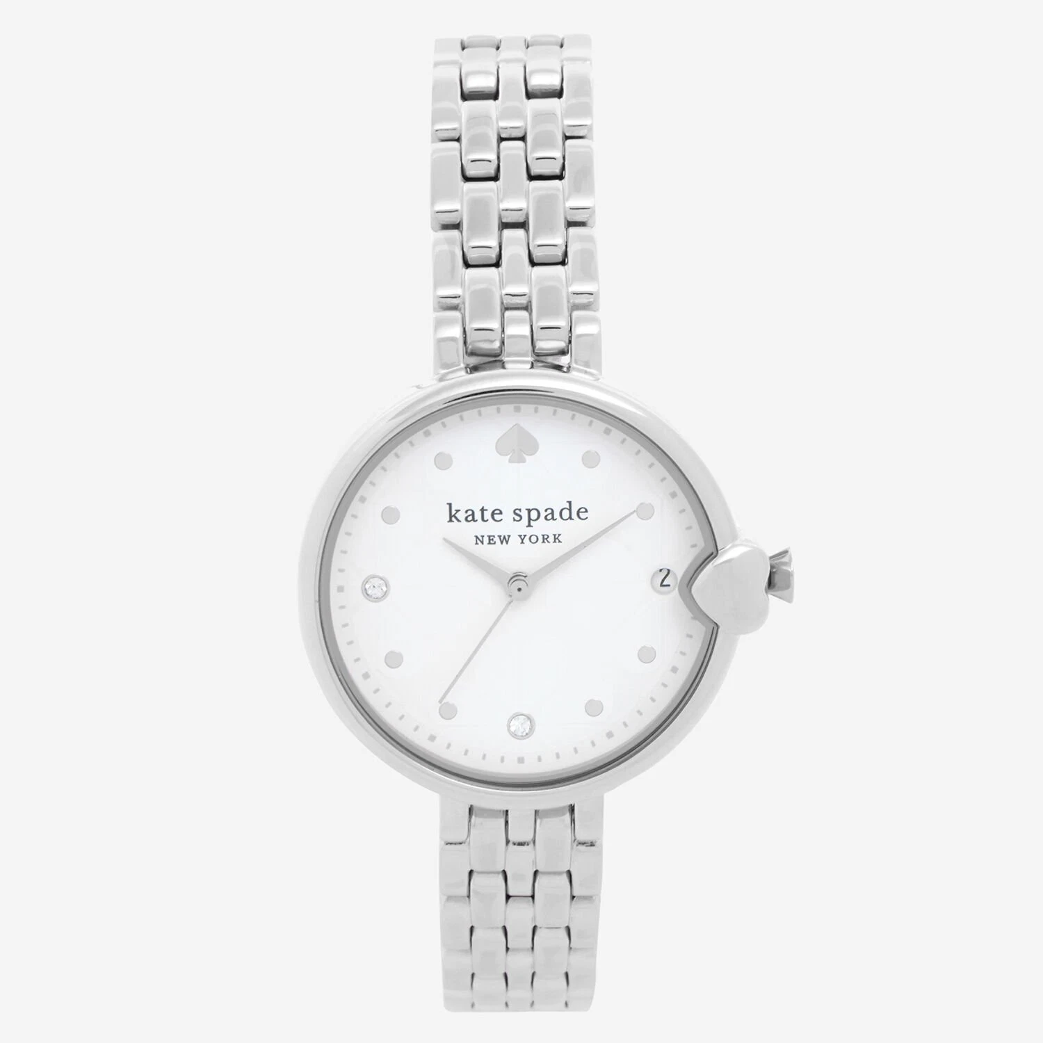 Orologio Kate Spade Chelsea Park Data a tre lancette Tono argento KSW1760