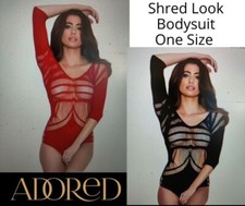 shred lingerie bodysuit BLACK