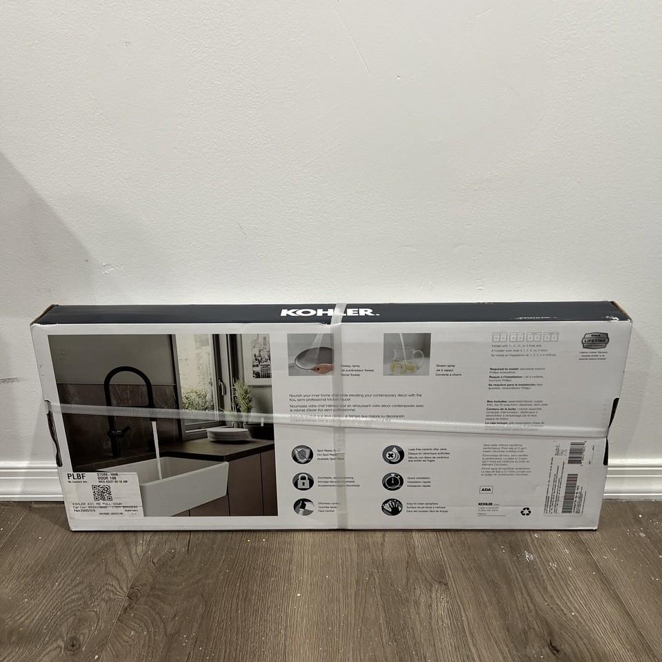 Kohler Koi R26735SDBL Professional Kitchen Faucet Matte Black NEW