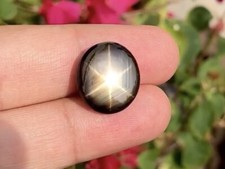 10ct  Wonderful sharp line 100 Natural Black star sapphire -loose gemstone