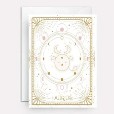 Astrology birthday card - Taurus birthday card by Paper Bound Greetings