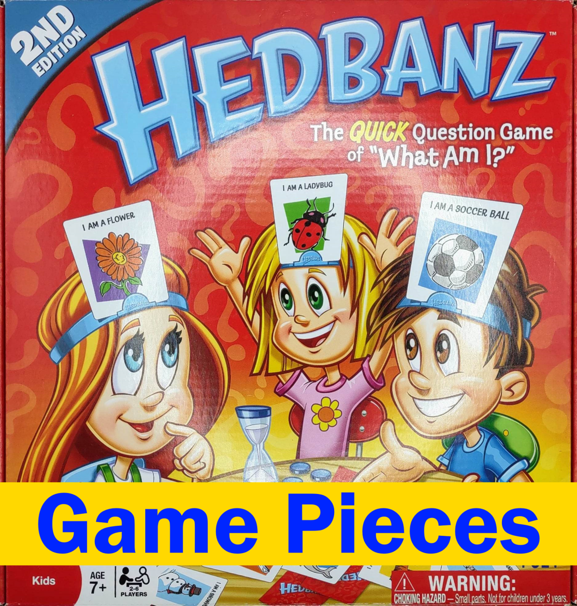 Hedbanz Board Game 2nd Edition Pieces Parts Headbands Tokens Cards