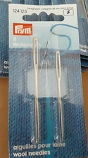 PRYM 2 WOOL NEEDLES, LARGE EYED SEWING WOOL, 124 123 10 packs with 2 to a pack