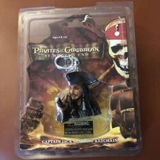 BASIC FUN DISNEY PIRATES OF THE CARIBBEAN CAPTAIN JACK SPARROW - KEYCHAIN -2007 