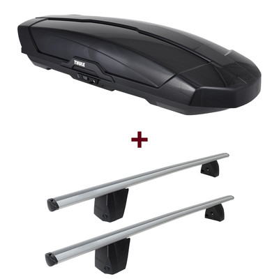 Dachbox Thule Motion XT XL + Dachträger Menabo Delta für Peugeot