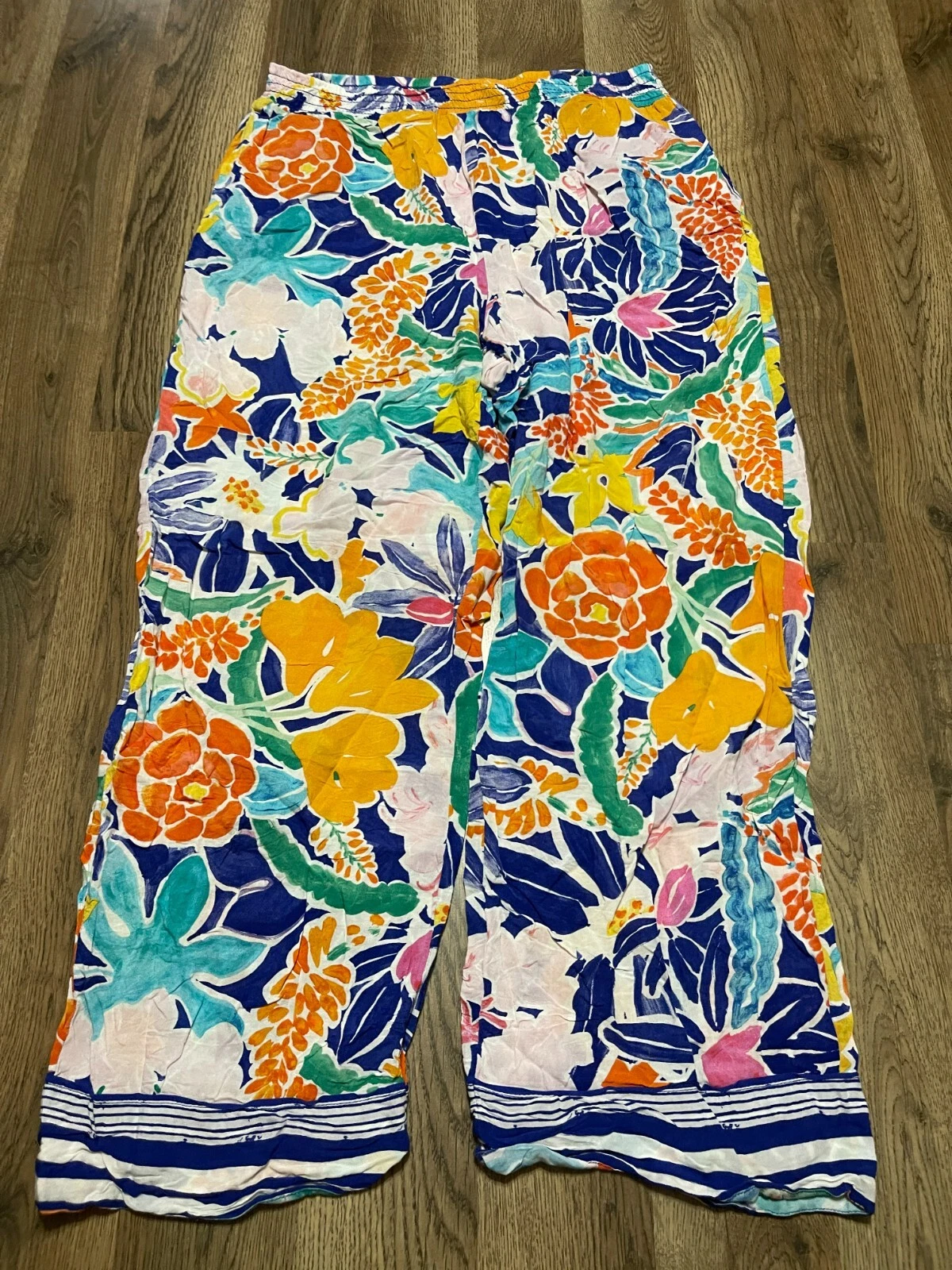 Anthropologie Pants, Women's Size Small, Multicolor, Floral, Capri, Pull On