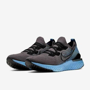NIKE EPIC REACT FLYKNIT 2 MEN'S RUNNING SHOES SIZE 13 BQ8928-012 GREY/BLACK-BLUE 193145286573 | eBay