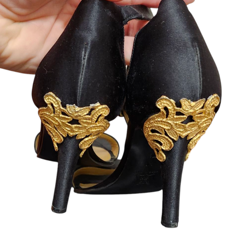 Saint Laurent Heels Black Women's Size 7.5 M - Picture 9 of 14
