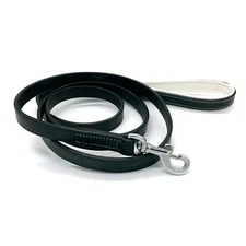 6 ft Leather Dog Leash With Padded Handle Full Grain Bridle Leather 3/4" Wide