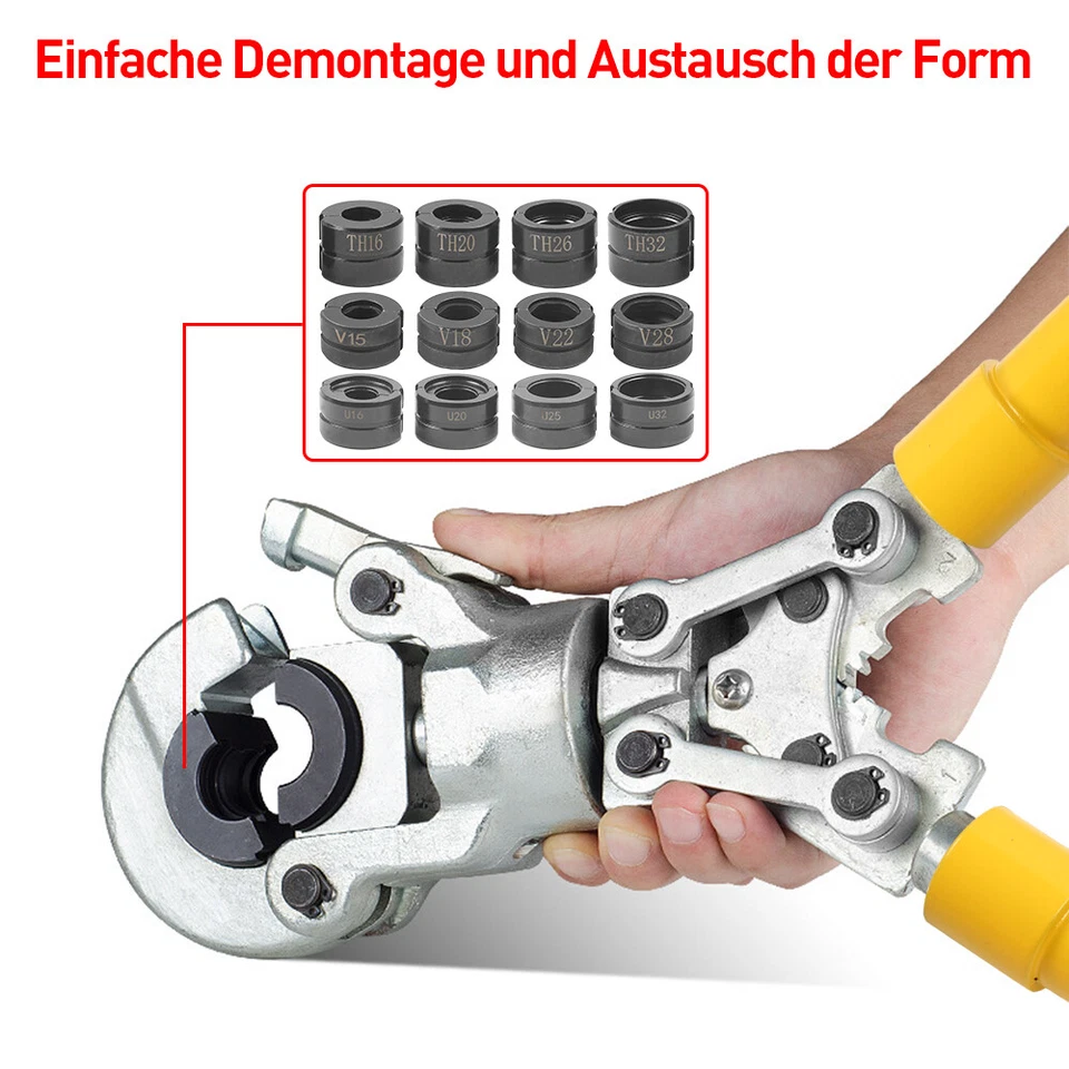 4Stücke Pressbacken für Presszange Rohrpresszange U V TH Kontur Crimpeinsätze DE - Bild 3 von 4