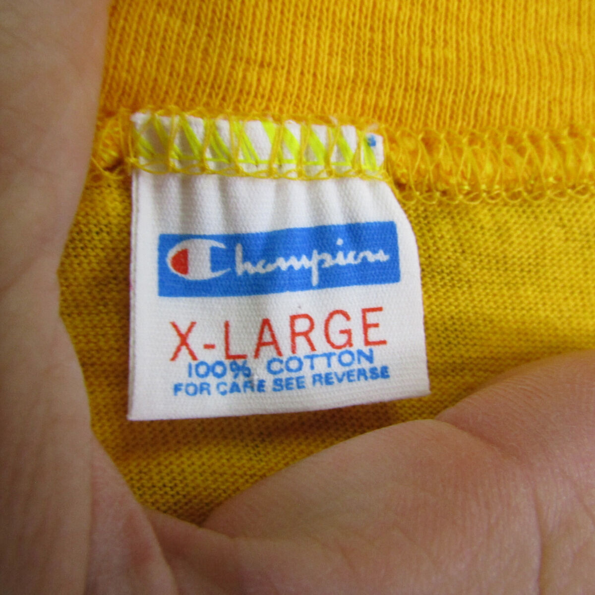 Vintage Champion Shirt Mens Extra Large Yellow Arm & Hammer Vintage Champion Shirt Mens Extra Large Yellow Arm & Hammer