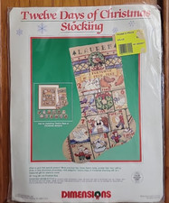 Dimensions Cross Stitch Christmas Stocking Kit 8389 12 Days of Christmas New Pkg