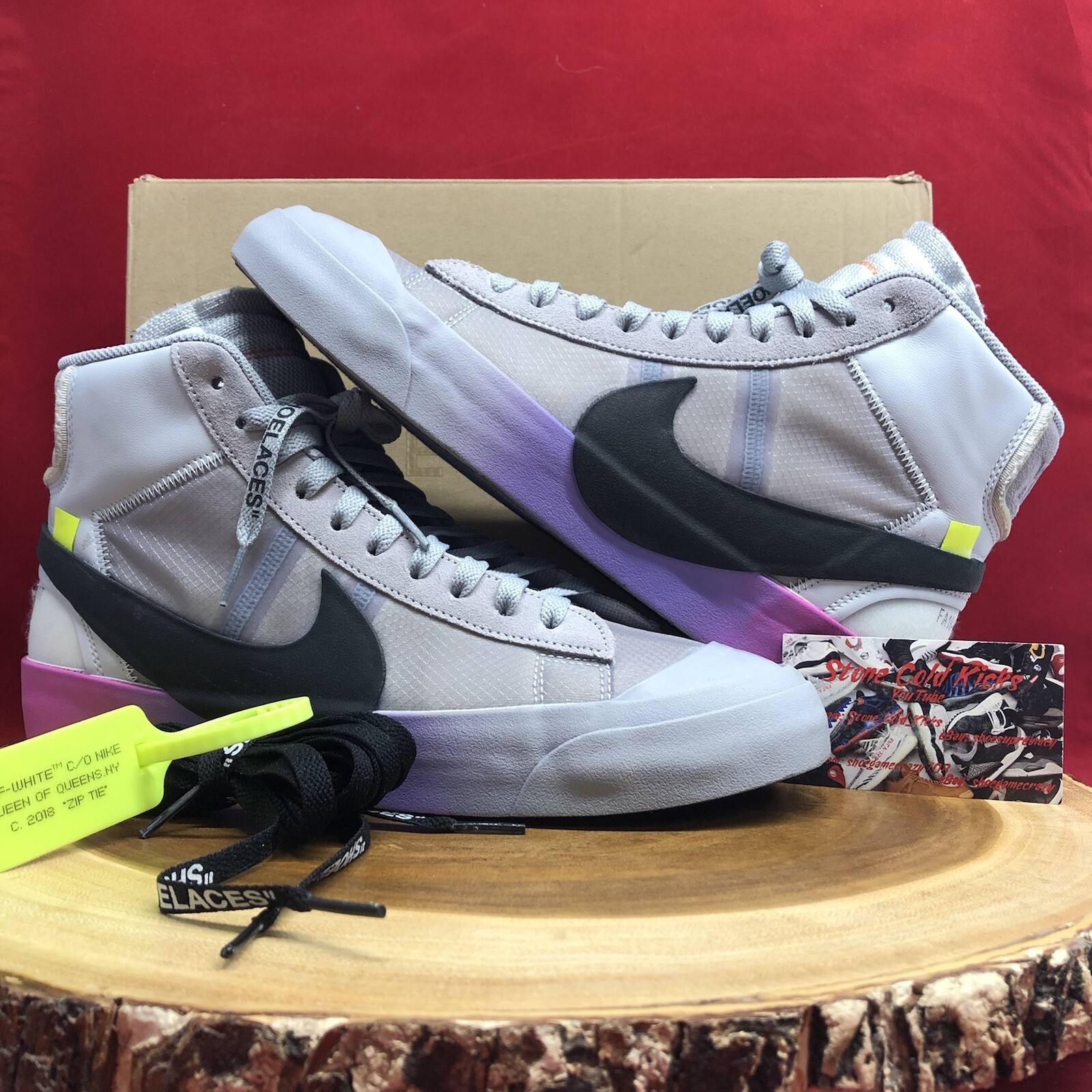 off white blazer zip tie