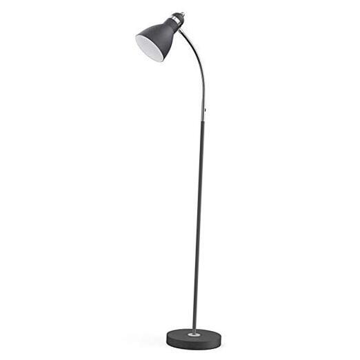 Adjustable Gooseneck Metal Floor Lamp in Heavy Sand Black-image