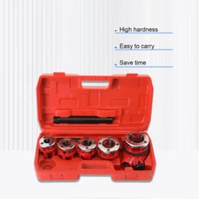 Ratchet Type Pipe Threader Set 5 Dies 1/2" Up to 2" Pipe Cutter Threading Tool