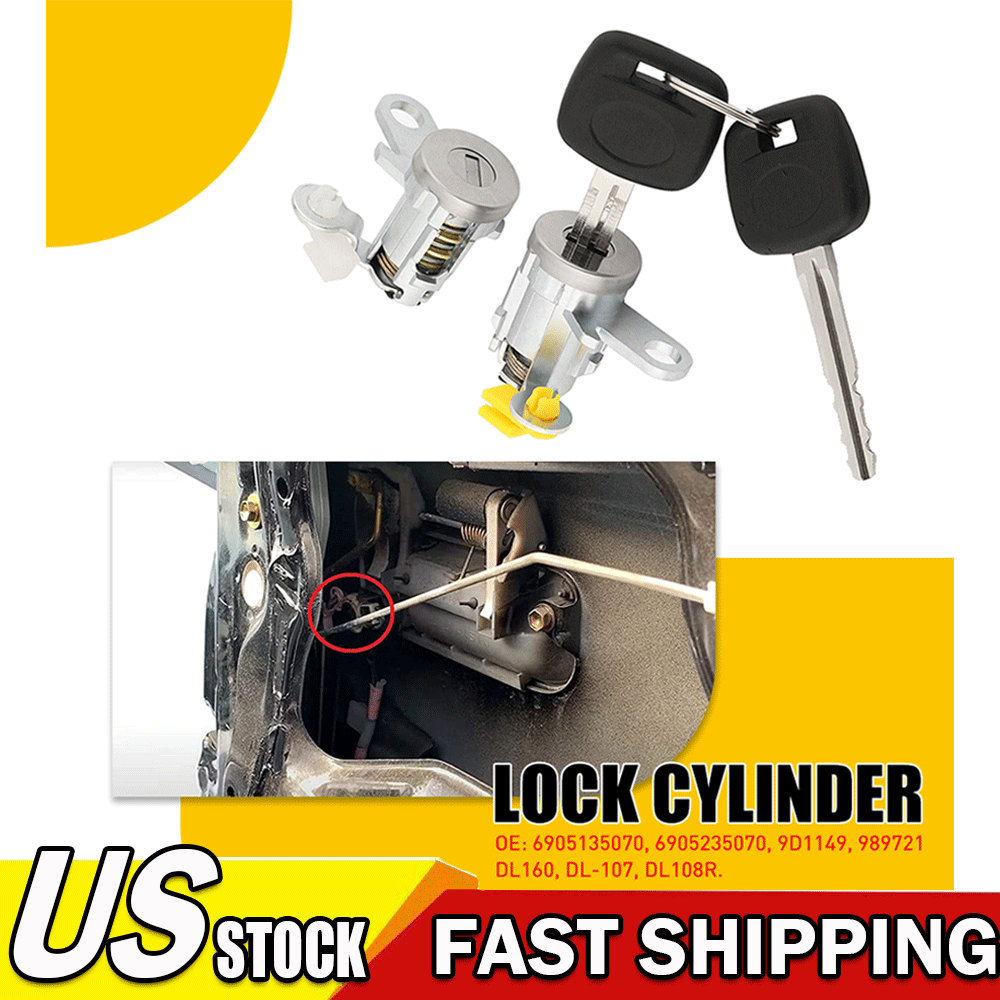 Fit For 19952004 Toyota Door Lock Cylinder Set Kit with Keys