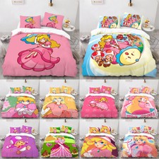 PeachPrincess Girls Bedding Set superMario Duvet Cover Pillowcase Bedroom set