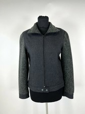 Conte Of Florence Short Grey Jacket Pockets Contrast Collar Sleeve