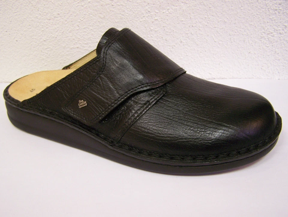 Finn Comfort Amalfi en bisonte negro! Velcro incl. bolsa de zapatos de algodón