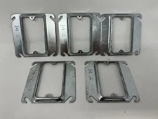 5x Raco Square Steel 1 Gang Box Cover For Single Wiring Device