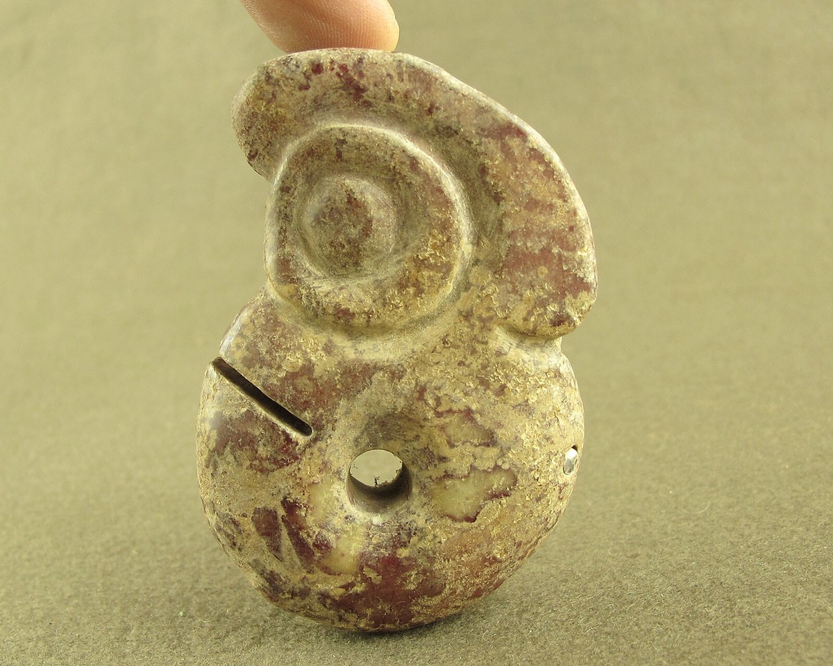 With Carved Chinese Antique HongShan Culture Jade Pig-Dragon