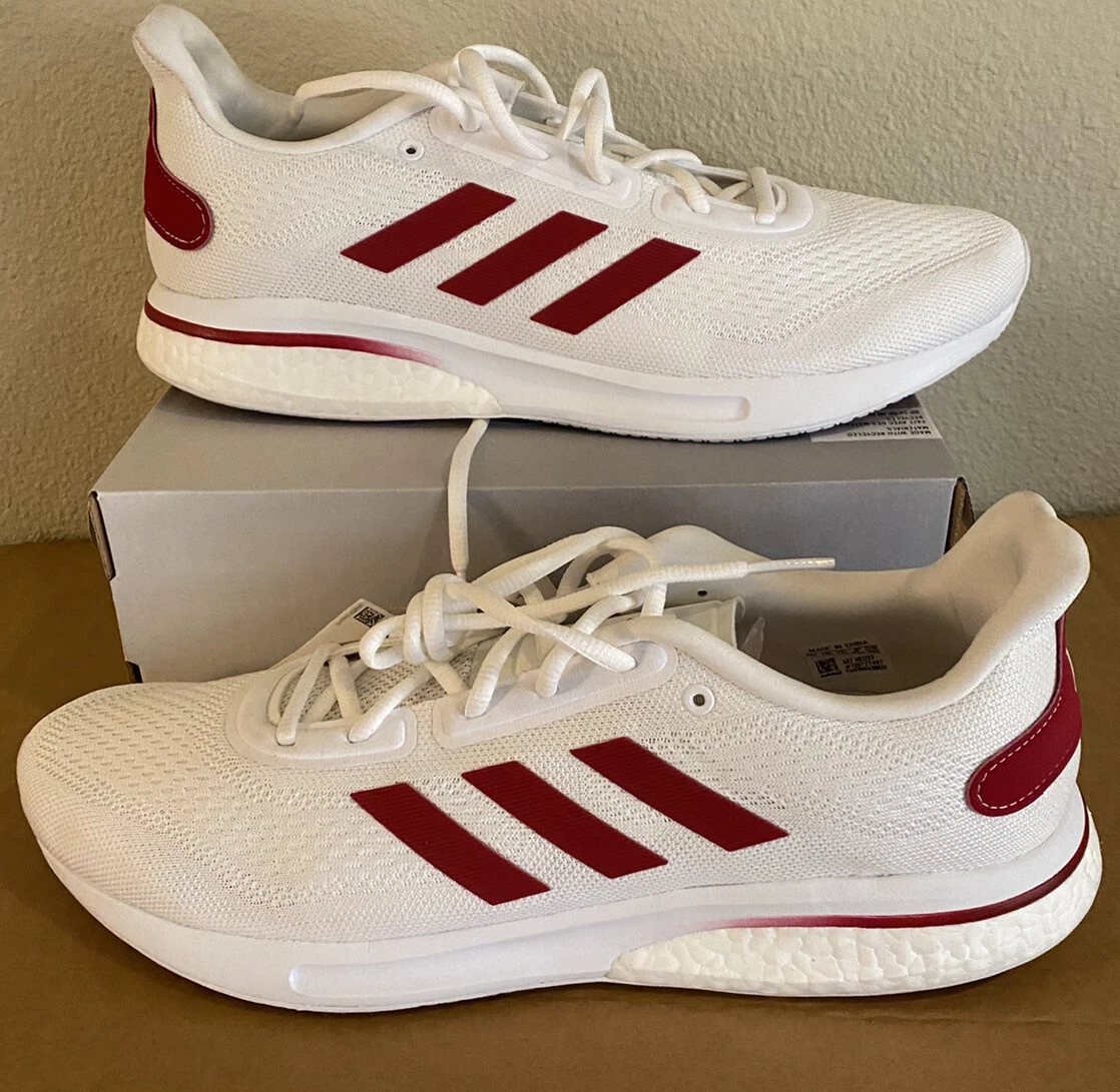 Adidas Supernova IU Indiana Hoosiers Running Shoes Mens Sz. 13 White Red H01293