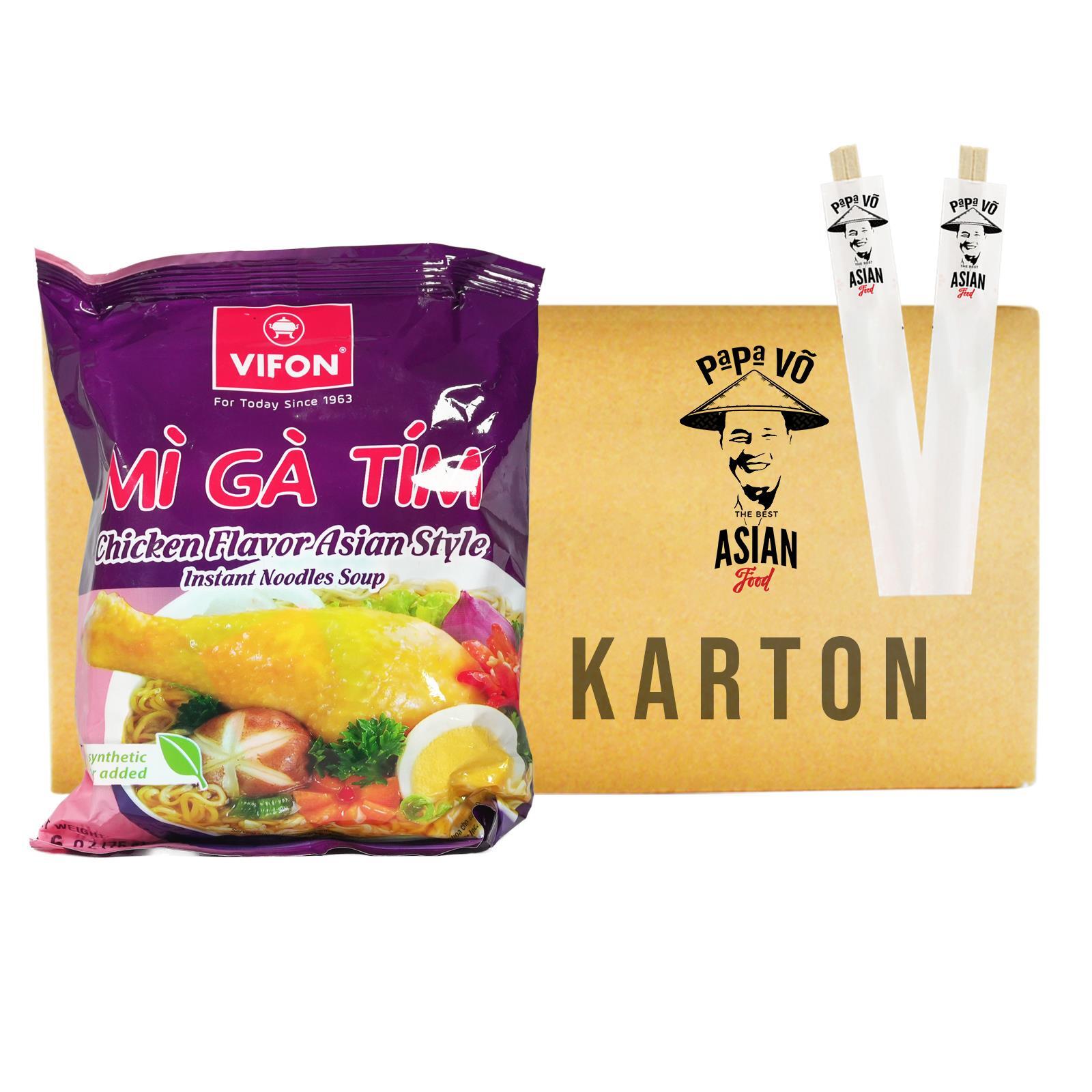 Vifon Mi Ga Tim Instantsuppe mit Huhngeschmack 30x75g Nudelsuppe Huhn Geschmack