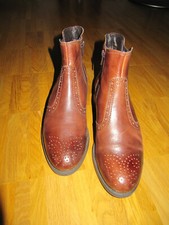 Super Zustand!  tolle Chelsea Boots Budapester Gr.38 Cognac Glattleder  Pier One