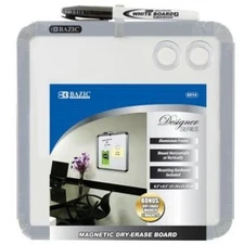 BAZIC Brand 8.5" X 8.5" Magnetic Dry Erase Board with Marker & 2 Magnets