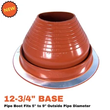 Silicone Metal Roof Insulated Pipe Flashing Round Base for Wood Stove Fireplace