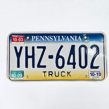 Pennsylvania Truck 2010 Vehicle License Plate YHZ-6402
