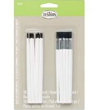 Testor Corp Economy Paint Brush Set Pointed Round and 1/4" Wide Flat Brushes(10)