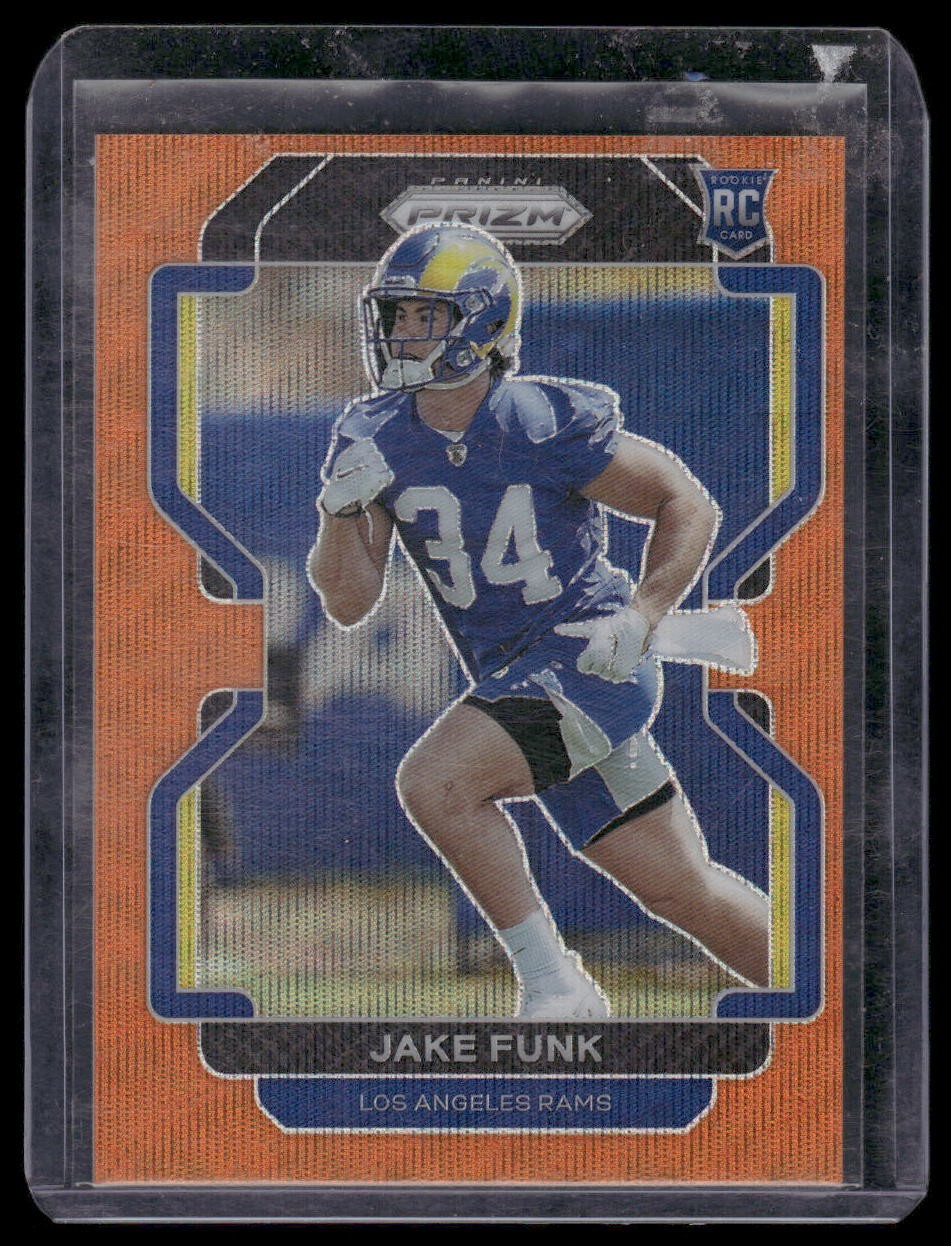 Jake Funk Panini Prizm #402 Orange Wave