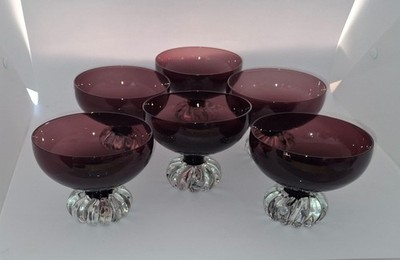 Vintage - Aseda Sweden Sektglas Sektschale - 6 Stück in unbenutztem Top Zustand