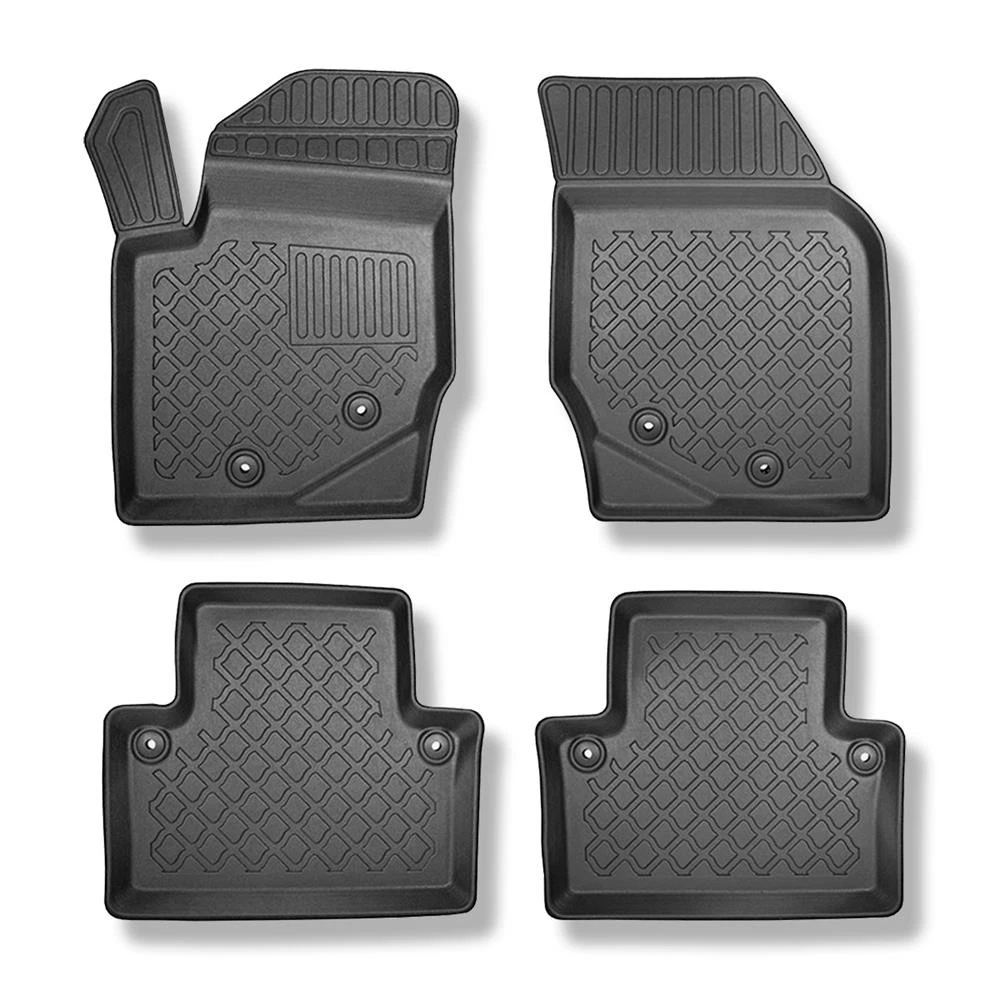 Tapis De Sol Velours Noir Pour Volvo XC90 (2002-2015) - 4 Pièces, Antidérapants, Neufs