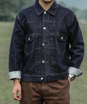 echeveria / Aged Denim Jacket 01 サイズ2 1950s Type 2 Selvedge Denim Jacket MBBCAR Size L USA FAST SHIPPING