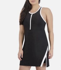 SAGE Collective Women's Active Dress with Shorts -Medium, Black