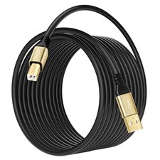 USB Printer Cable 25FT, Extra Long Type 2.0 A Male to B Male Scanner Cord, Hi...